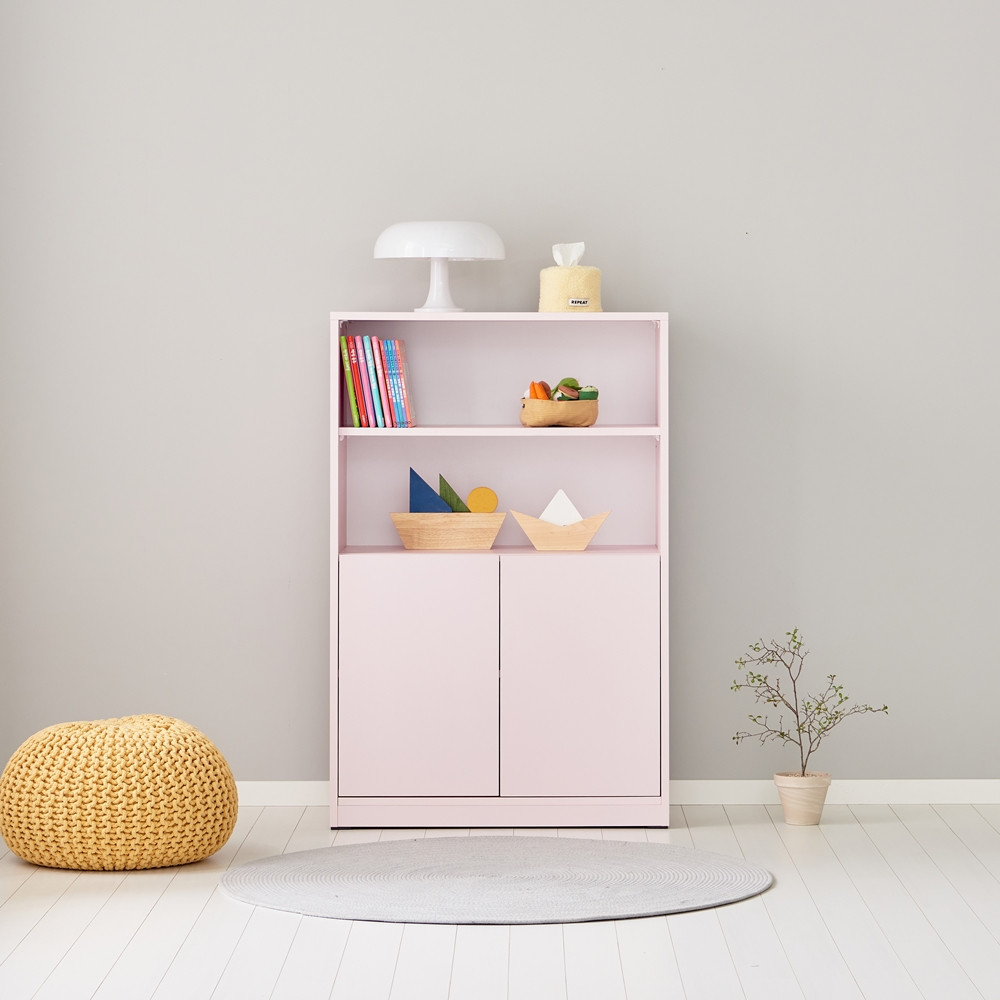 아이니 만화책장 낮은 파티션 침대옆 폭좁은 미니 아이방책장 800x400x1208mm, 4단, 화이트 - 상세 이미지 3