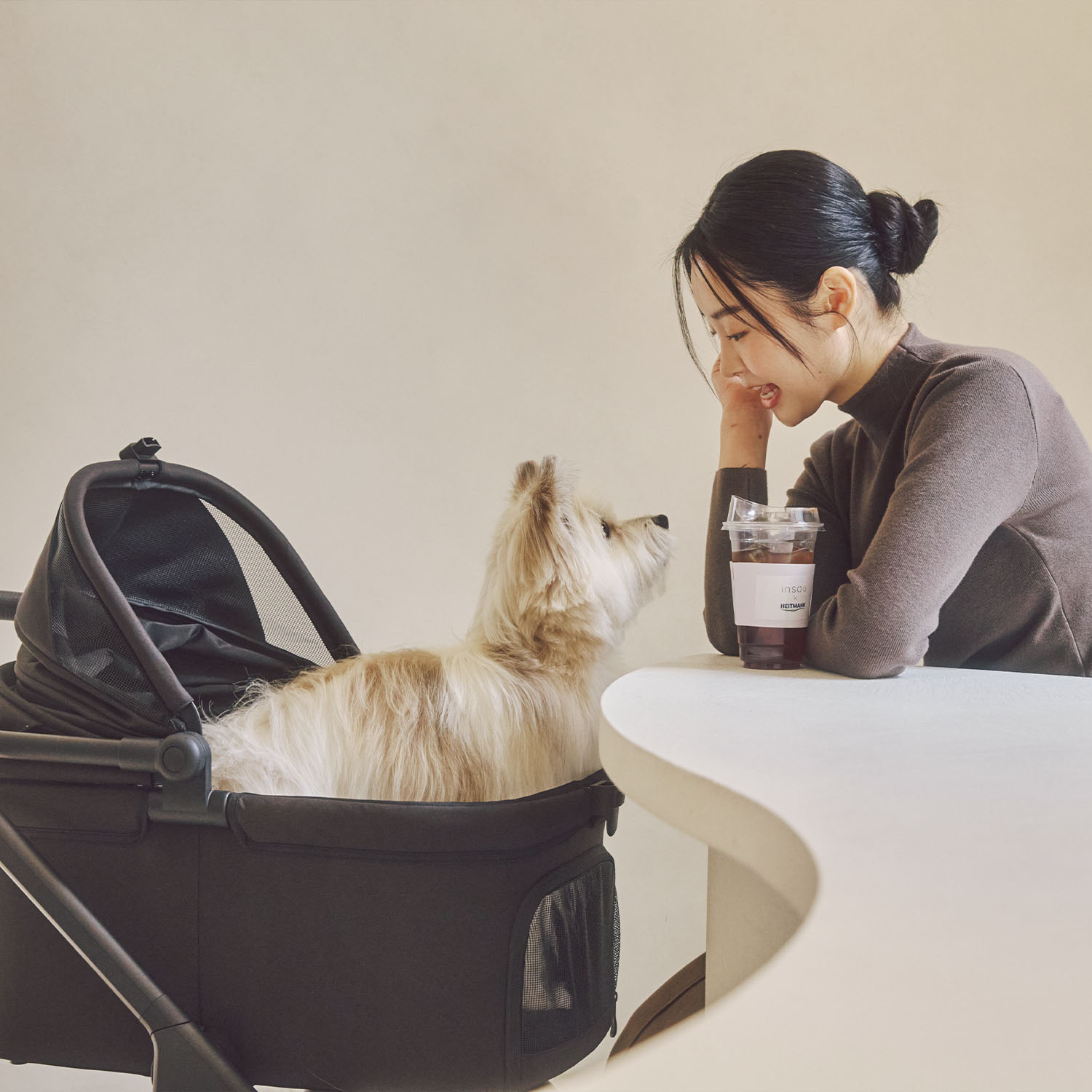 멀리 에어바퀴 강아지유모차 애견유모차 분리형 개모차 MWX 미드나잇블랙