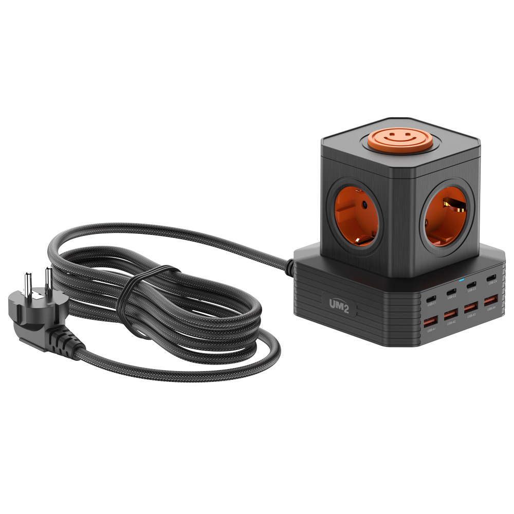 5구 멀티탭 65W C타입 PD USB 접지 타워 4000W 초고속멀티충전기 - 상세 이미지 5
