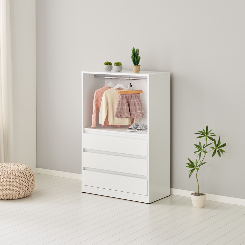 아이니 주니어장 아기 서랍장 아이방 키즈 어린이 옷장 800x400x1208mm, 핑크