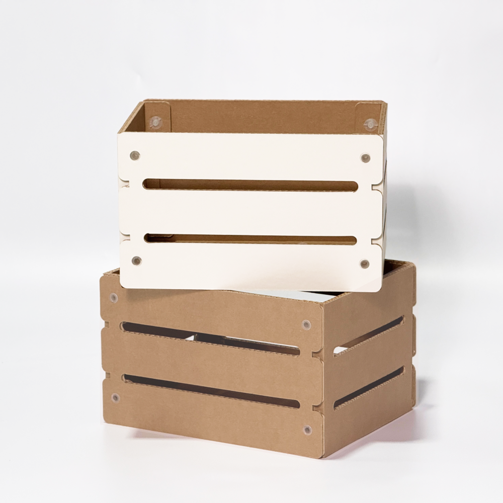 사과상자 공간박스 큐브 수납 보관함 와인 생필품 팬트리 정리함 380x290x230, 1단, 크라프트(1개입)