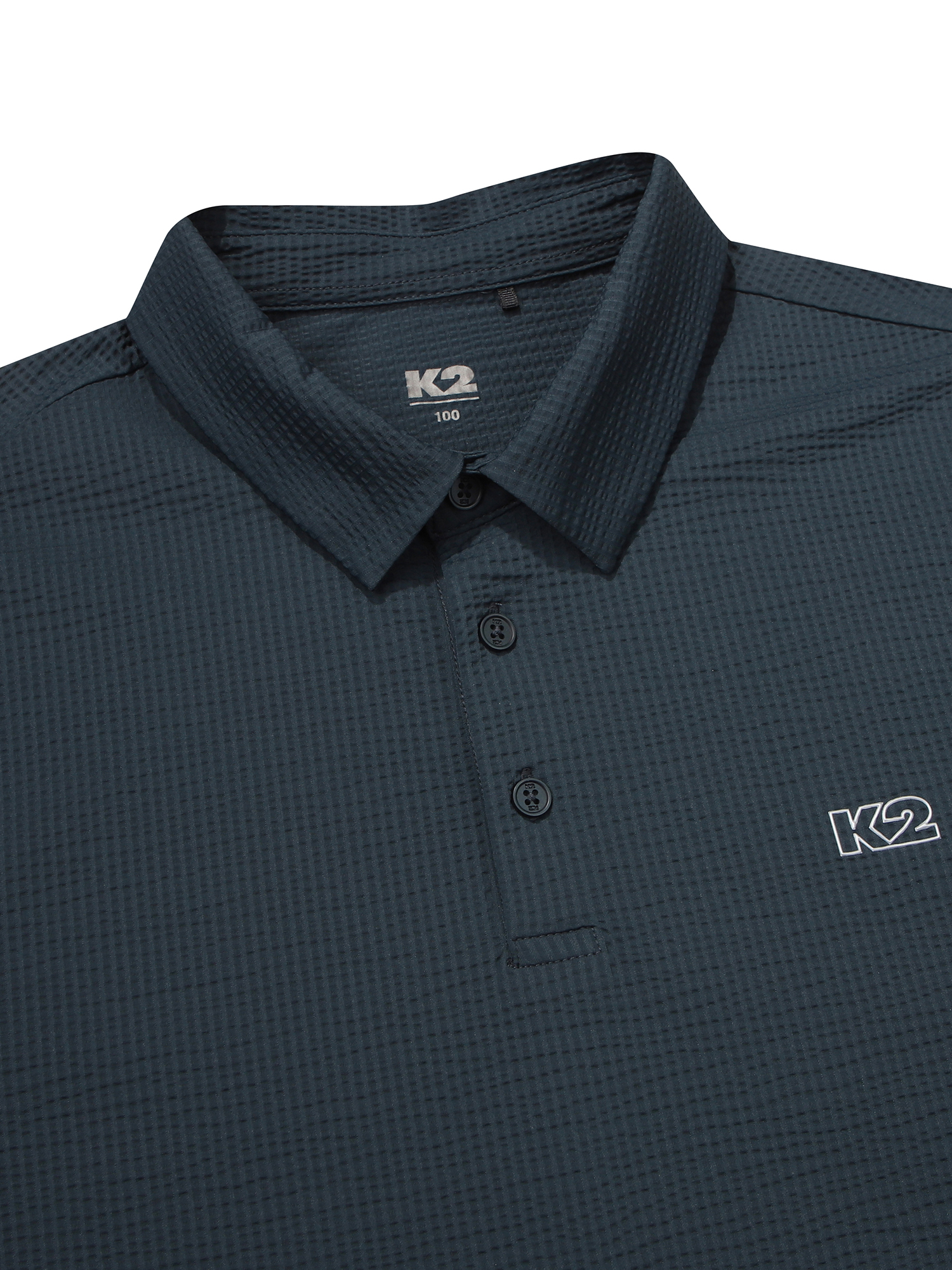 [본사직영] K2 남성 시원서커 ICE WAFFLE 폴로 ICE STEEL KMM252499I - 상세 이미지 3