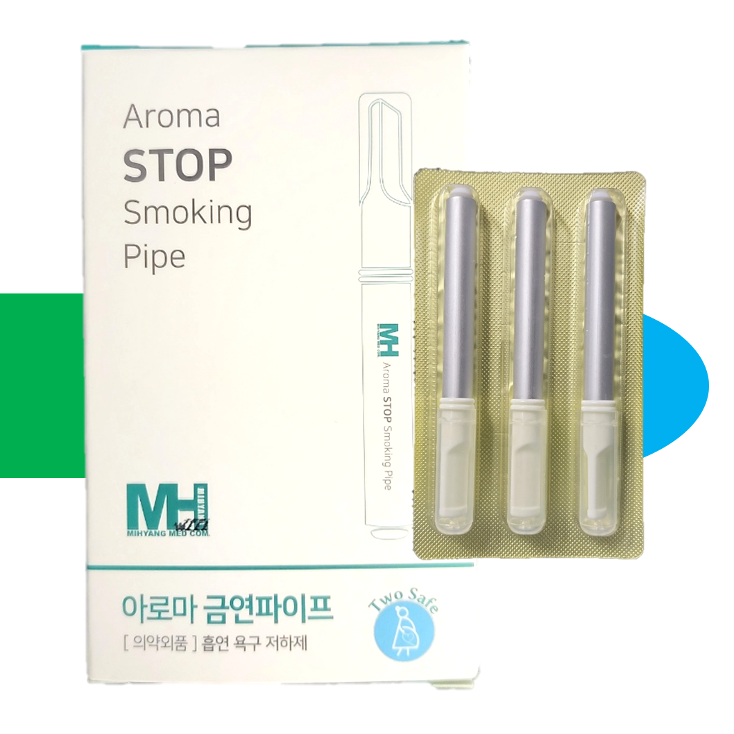 아로마 금연파이프 3개입 1갑 약국 비타스틱 보조제 금연초 비타민담배 니코틴 없는 금연초 - 상품 이미지