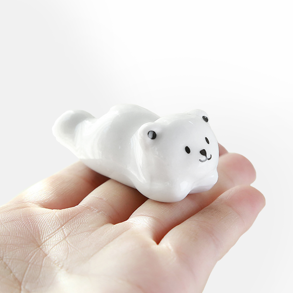 귀여운 곰돌이 수저받침대 젓가락받침 엎드린곰 - 메인 이미지