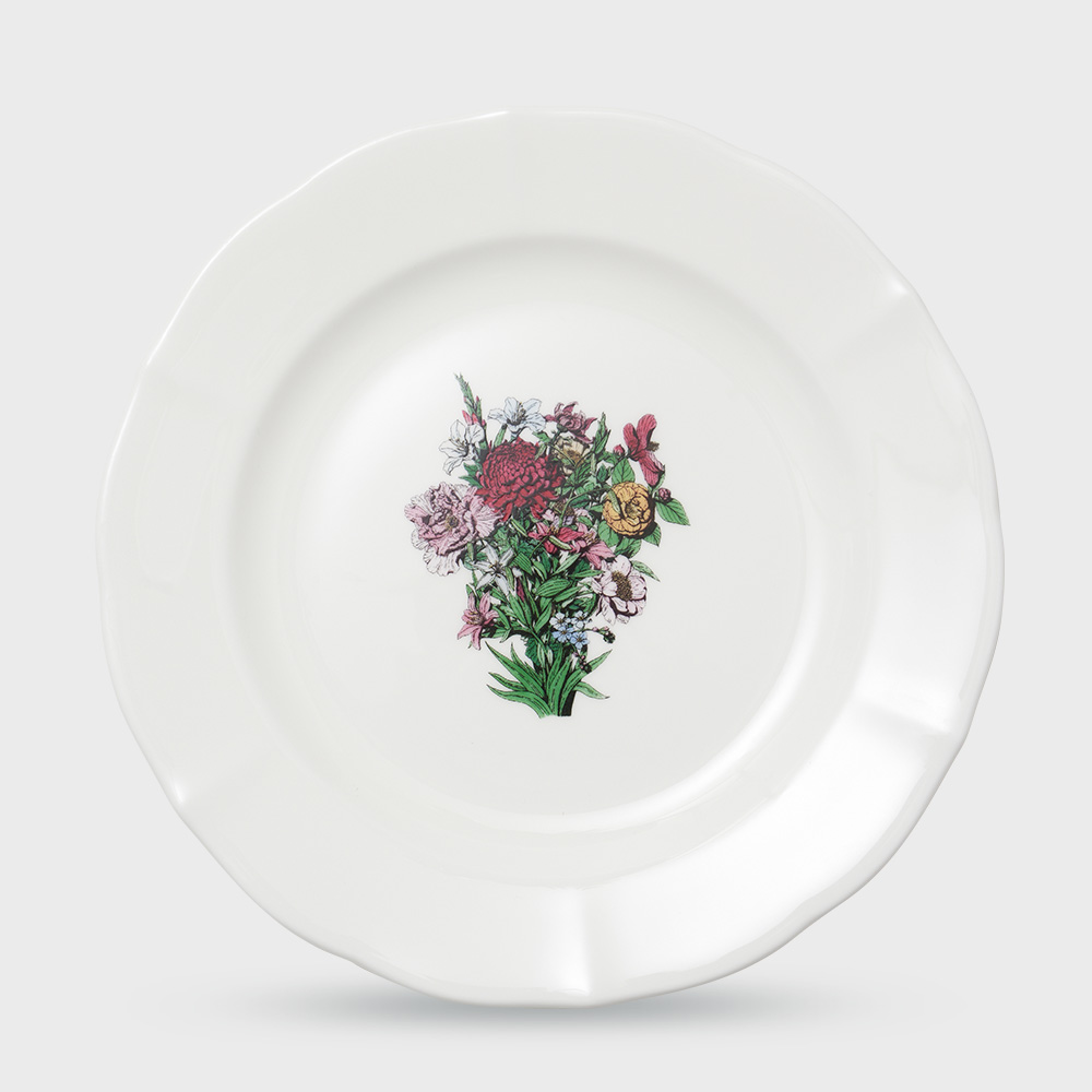 [한국도자기X티보에렘] 오브제 42. 8인치 접시 20CM 1P (Bouquet) - 상품 이미지