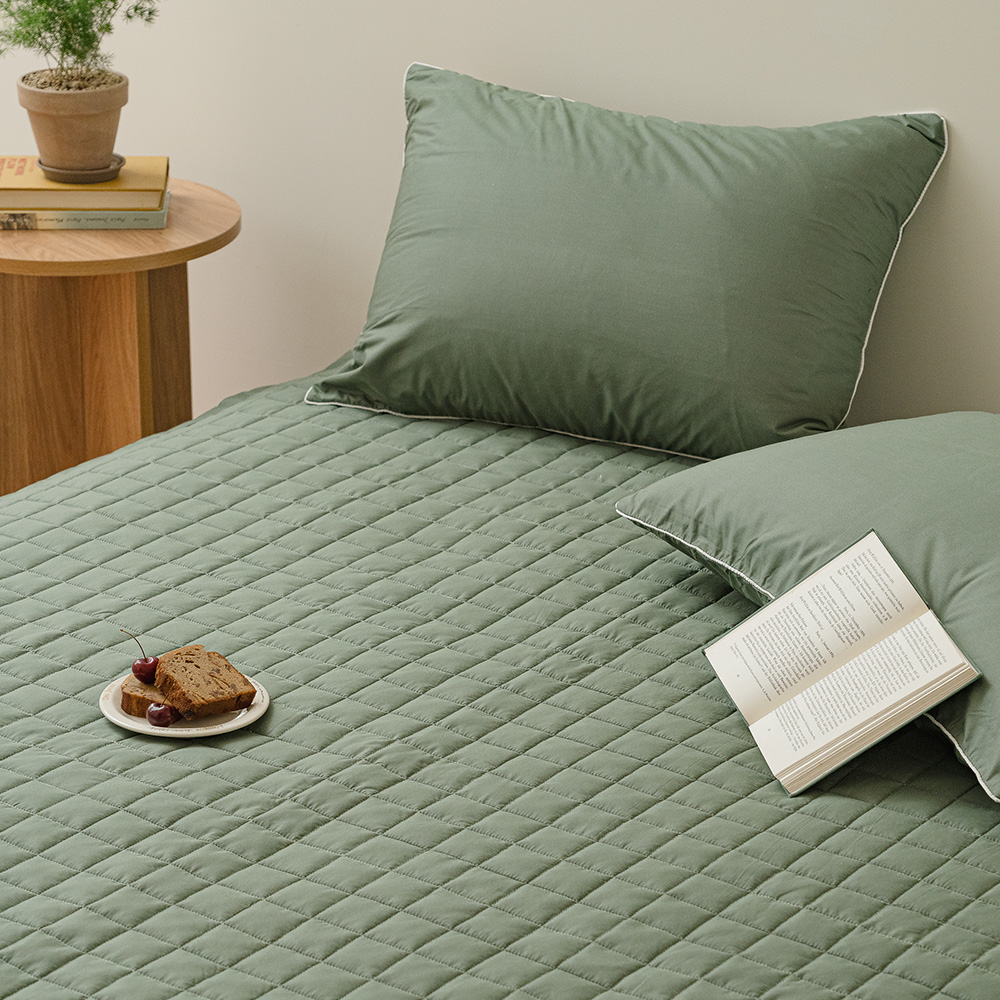 바자르 침대패드 먼지없는 극세사 몽실몽실 사계절 알러지케어 이불 고정밴드 SS