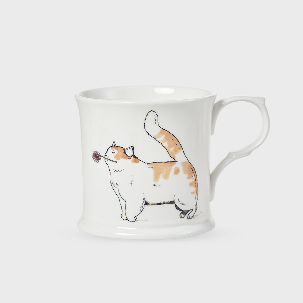 [한국도자기X티보에렘] 오브제 05. 머그 1P (Happy cat) - 상품 이미지