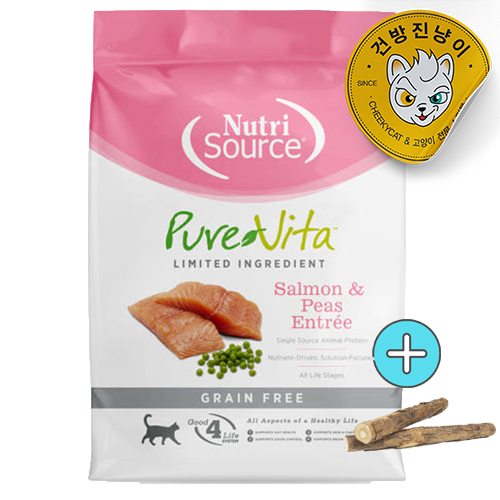 (+N포인트1000) 퓨어비타 캣 그레인프리 연어, 1.81kg, 1개 - 상품 이미지