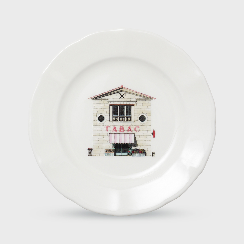 [한국도자기X티보에렘] 오브제 17. 6인치 접시 17CM 1P (Old tabacco shop) - 상품 이미지