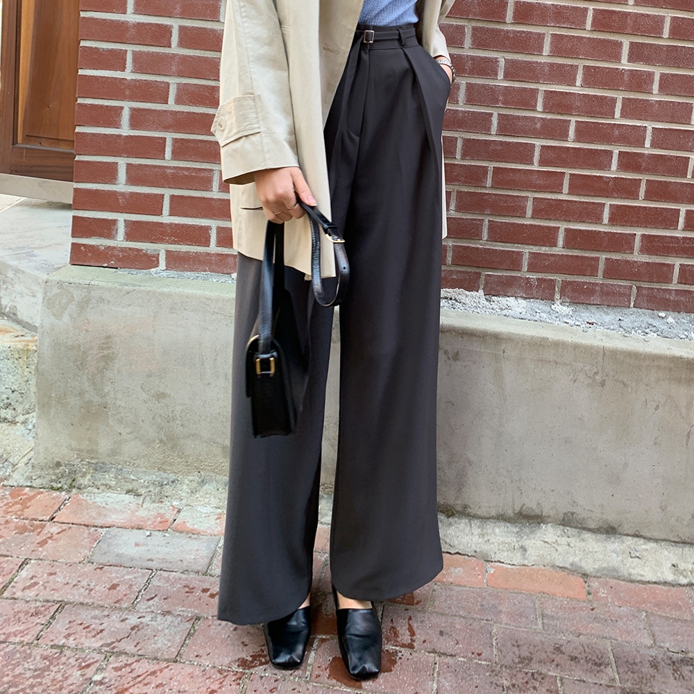 비타네 핀턱 벨트 슬랙스 - 상품 이미지