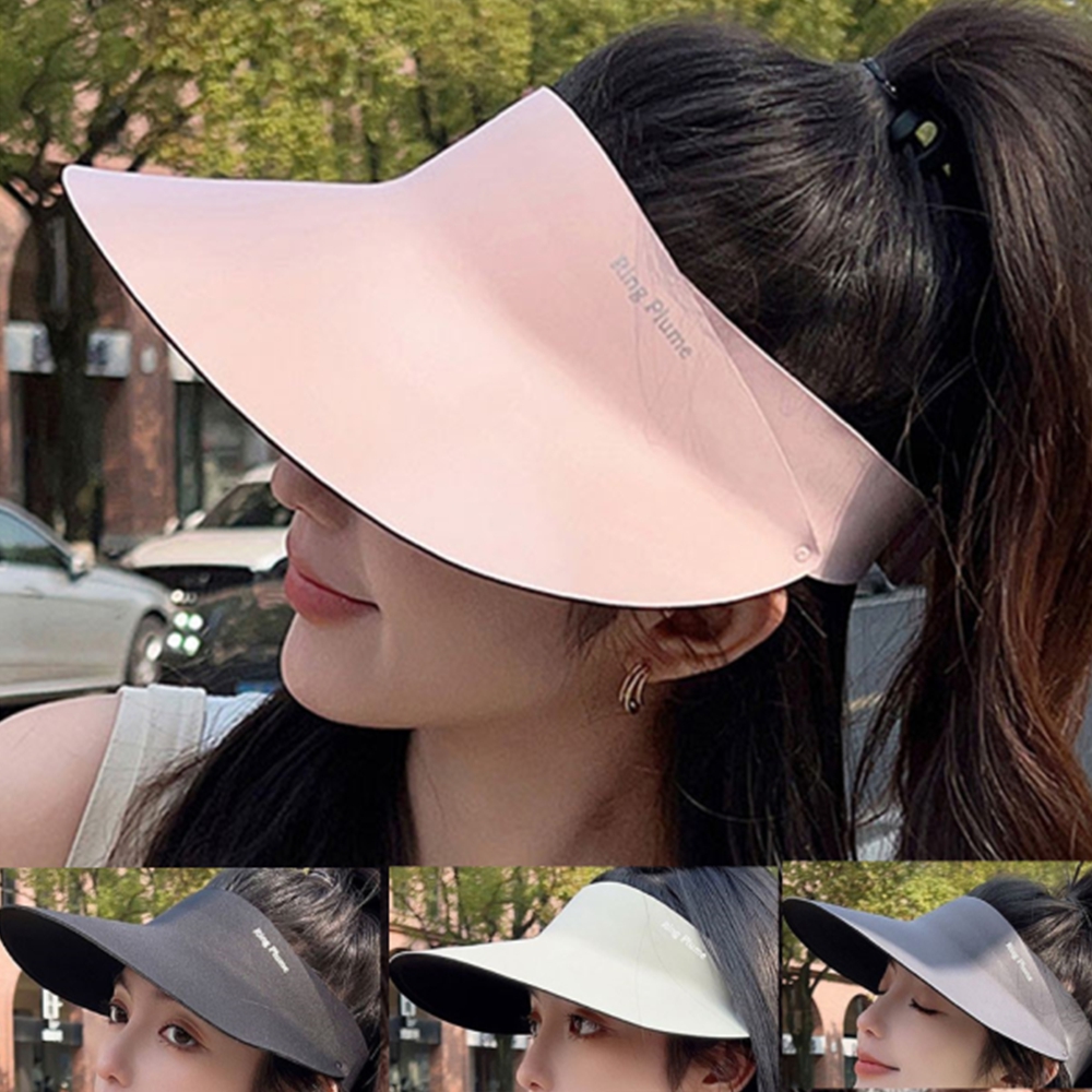 여성 썬캡모자 자외선차단 캐디 햇볕가리개 햇빛차단 썬바이저 창모자 - 상품 이미지