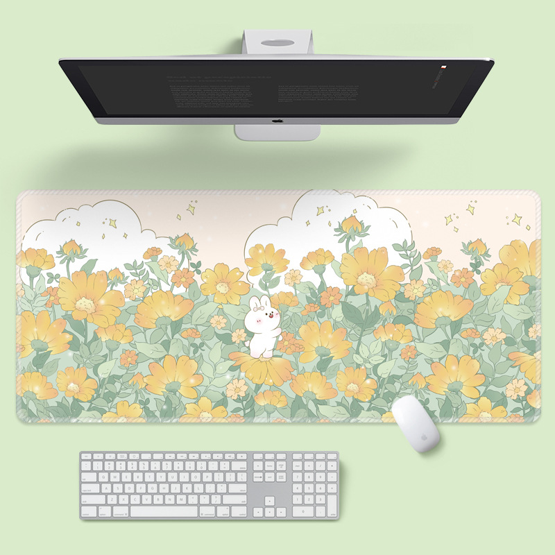 귀여운 토끼 장패드 키보드 매트 게이밍 책상 패드 80x30cm - 상세 이미지 2