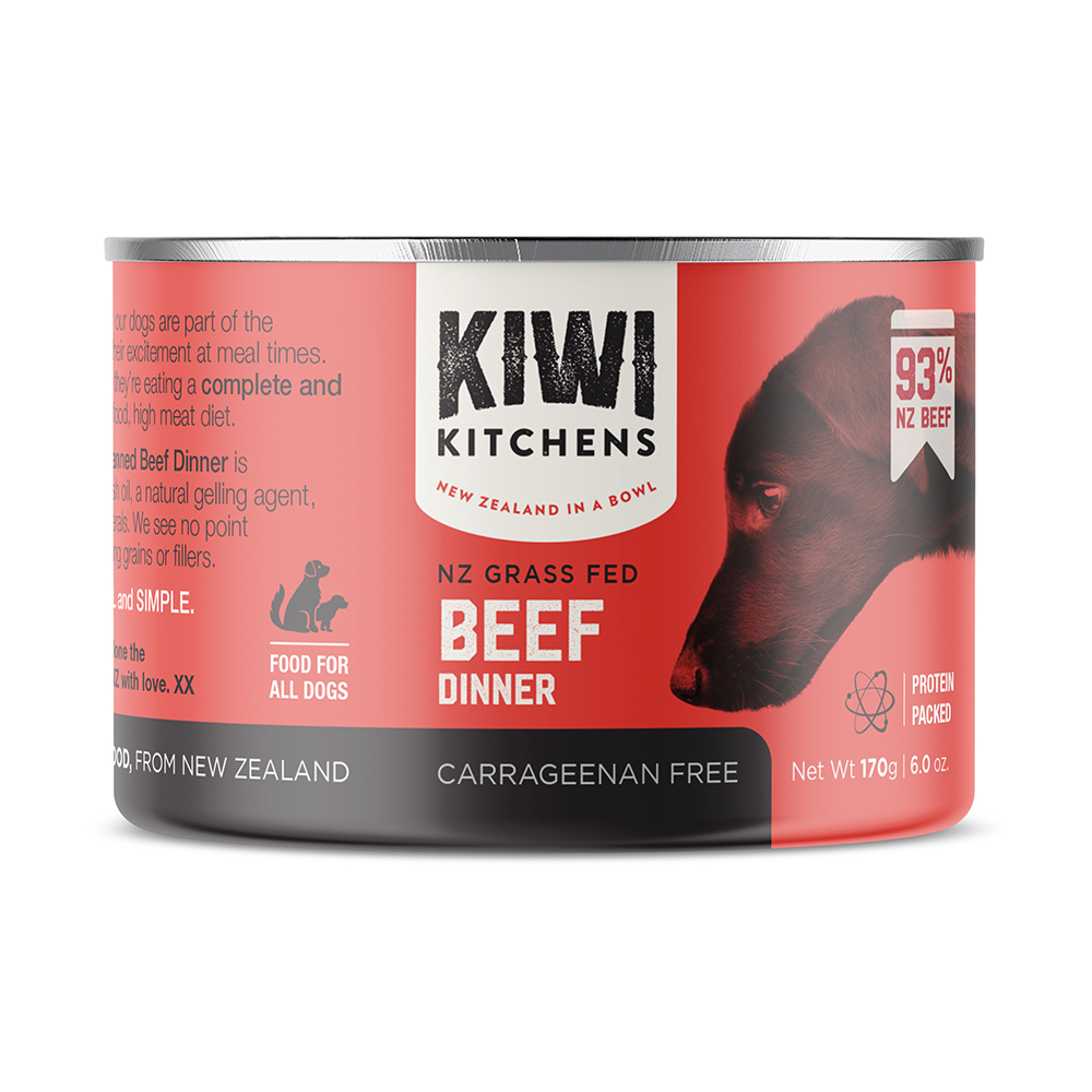 키위키친 뉴질랜드산 강아지 독 캔 소고기, 170g, 1개