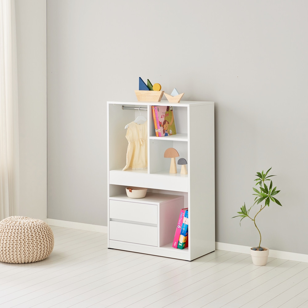 아이니 장난감 수납장 키즈 유아 아이 어린이 수납장 800x400x1208mm, 4단, 핑크 - 상세 이미지 4