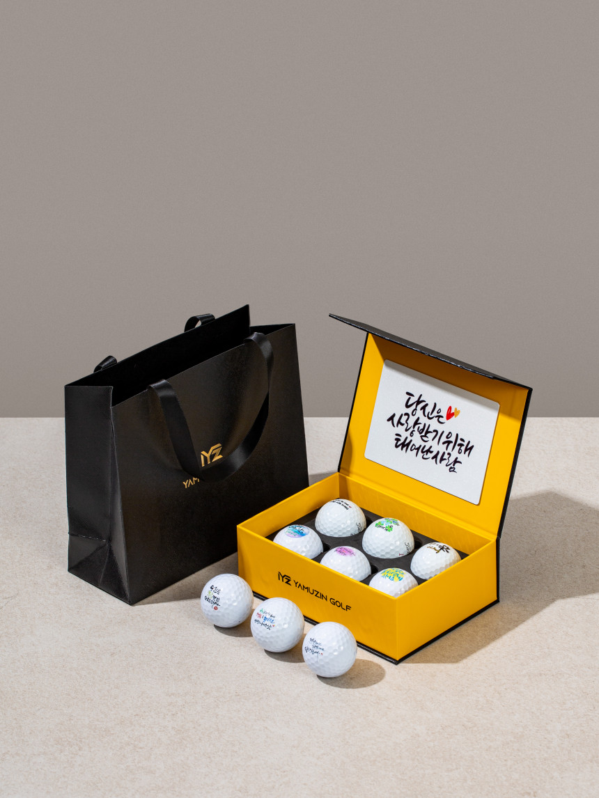 타이틀리스트 prov1 6구 커스텀 선물 세트 골프공 인쇄 홀인원 생일 퇴직 기념볼 각인 사진 4