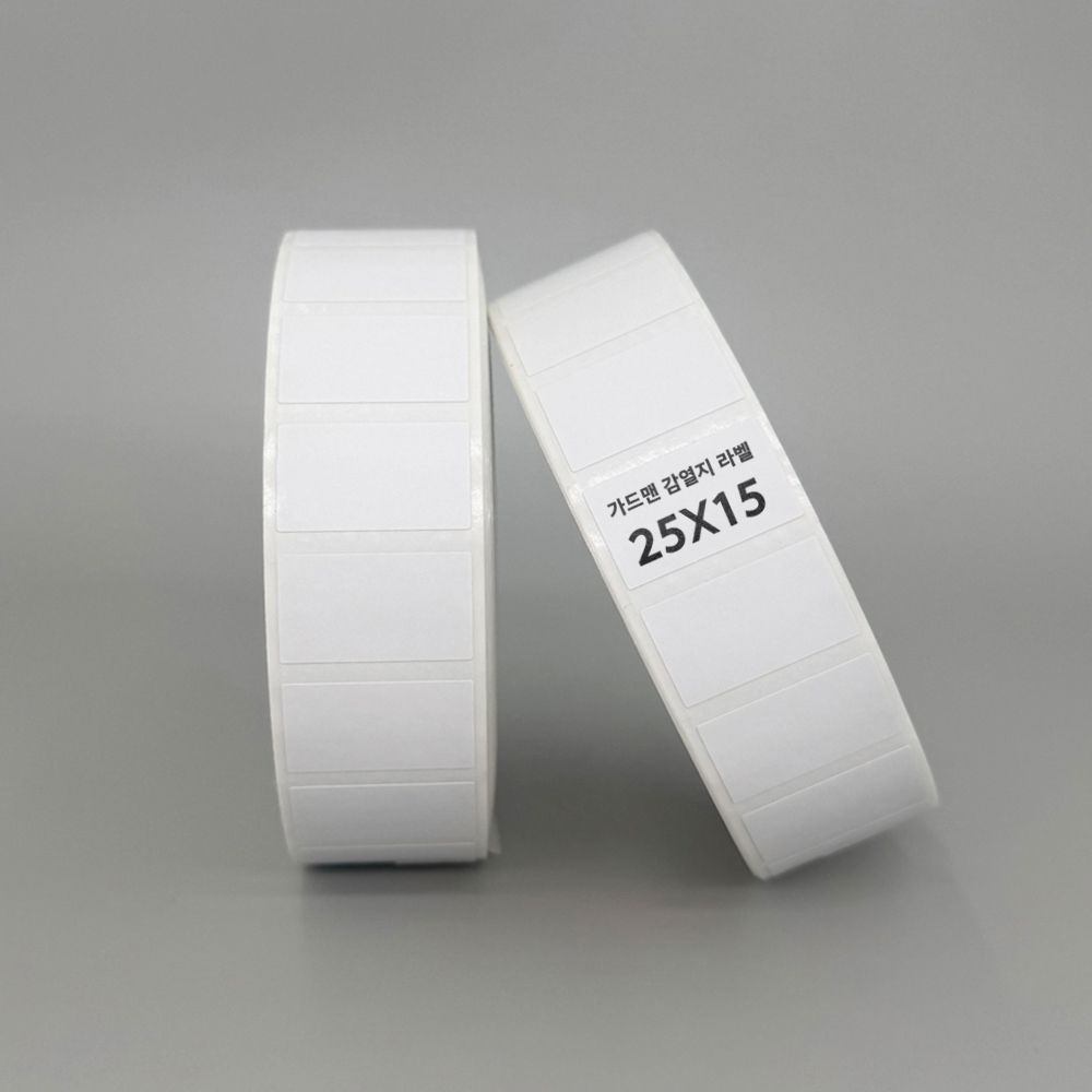 스티커 라벨지 감열지 감열라벨 바코드라벨 롤라벨 25mm X 15mm 3000장 - 상품 이미지