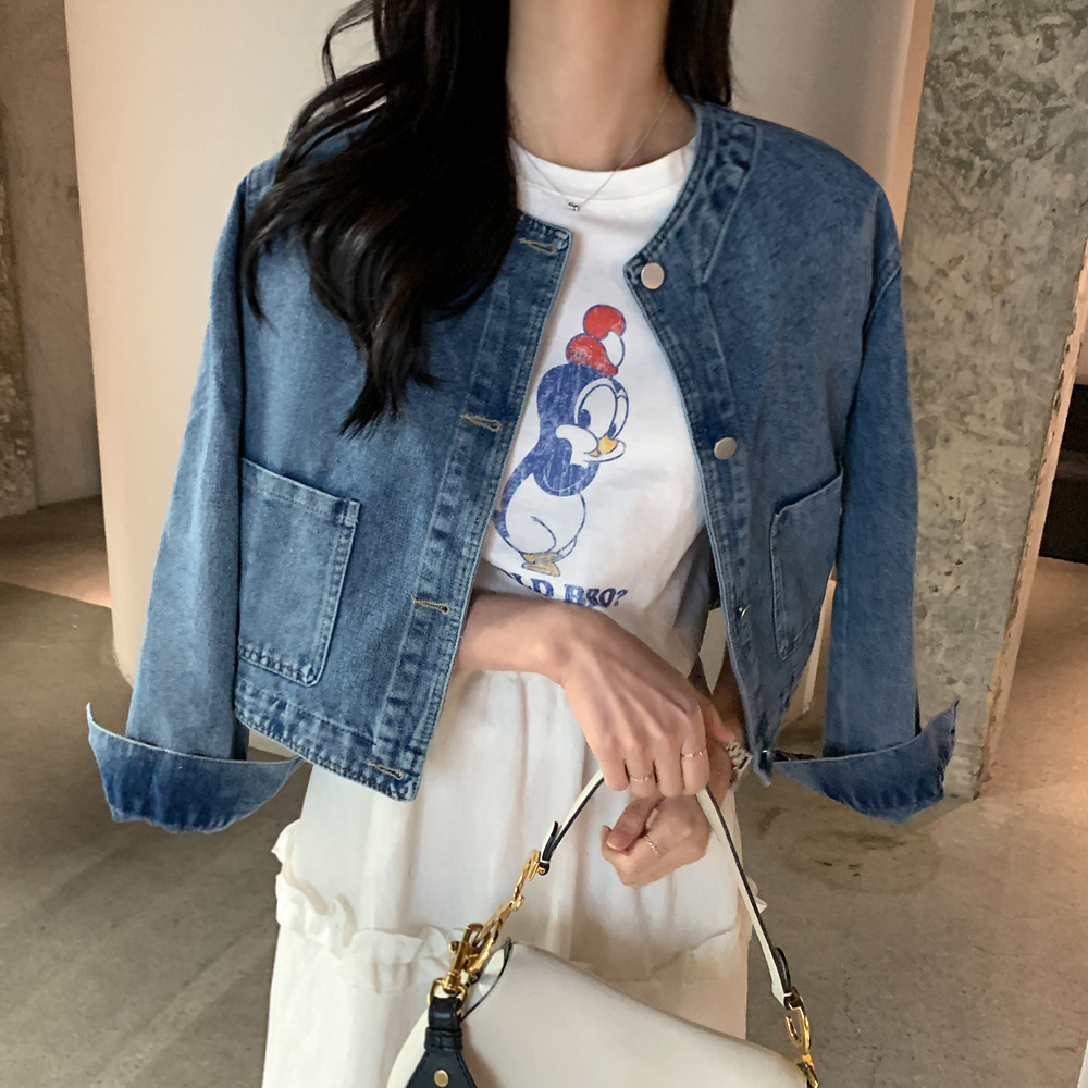 모하나 노카라 데일리 데님 자켓 - 상품 이미지