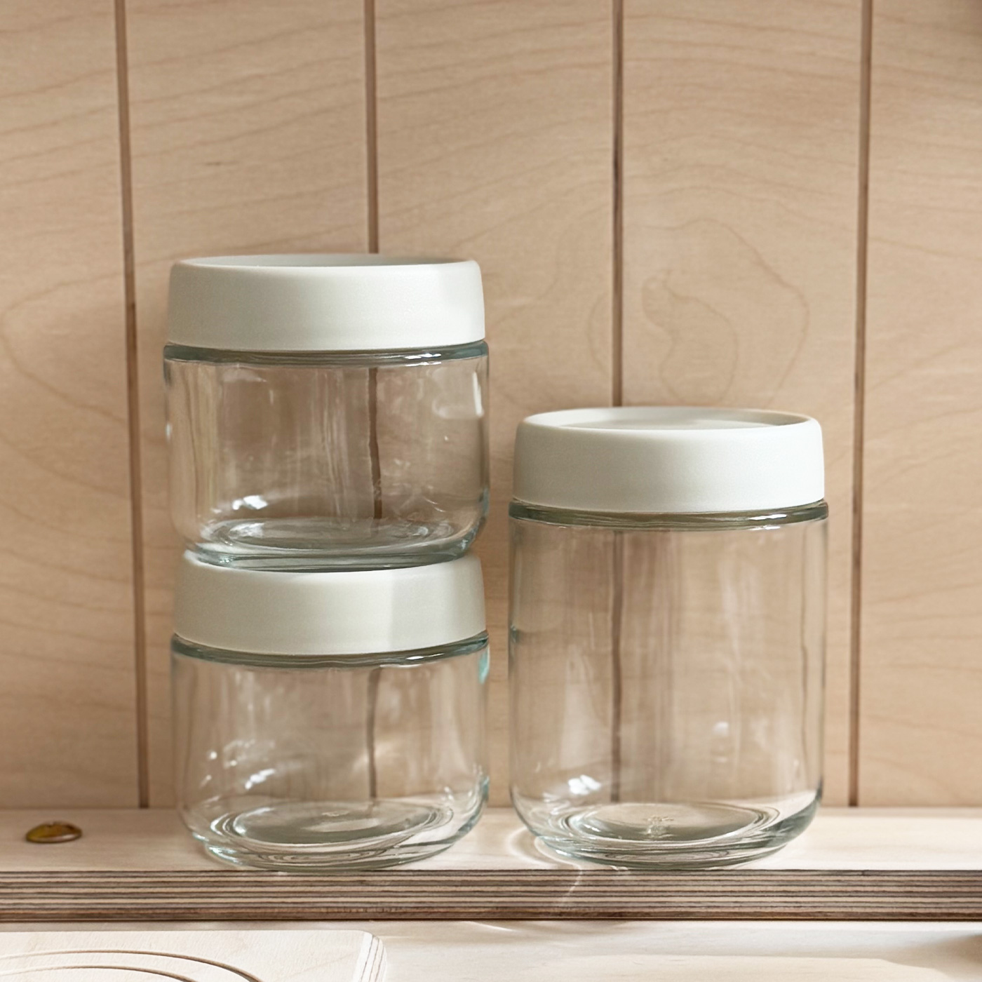 1+1 아카시아봉봉 이유식 큐브보관 밀폐 유리용기 과일청 유리병 300ml 500ml - 상세 이미지 2