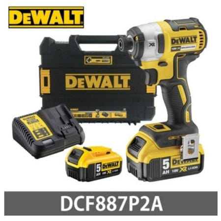 [해외]디월트 DCF887P2A 18V 브러쉬리스 임팩드라이버 5.0Ah 2팩