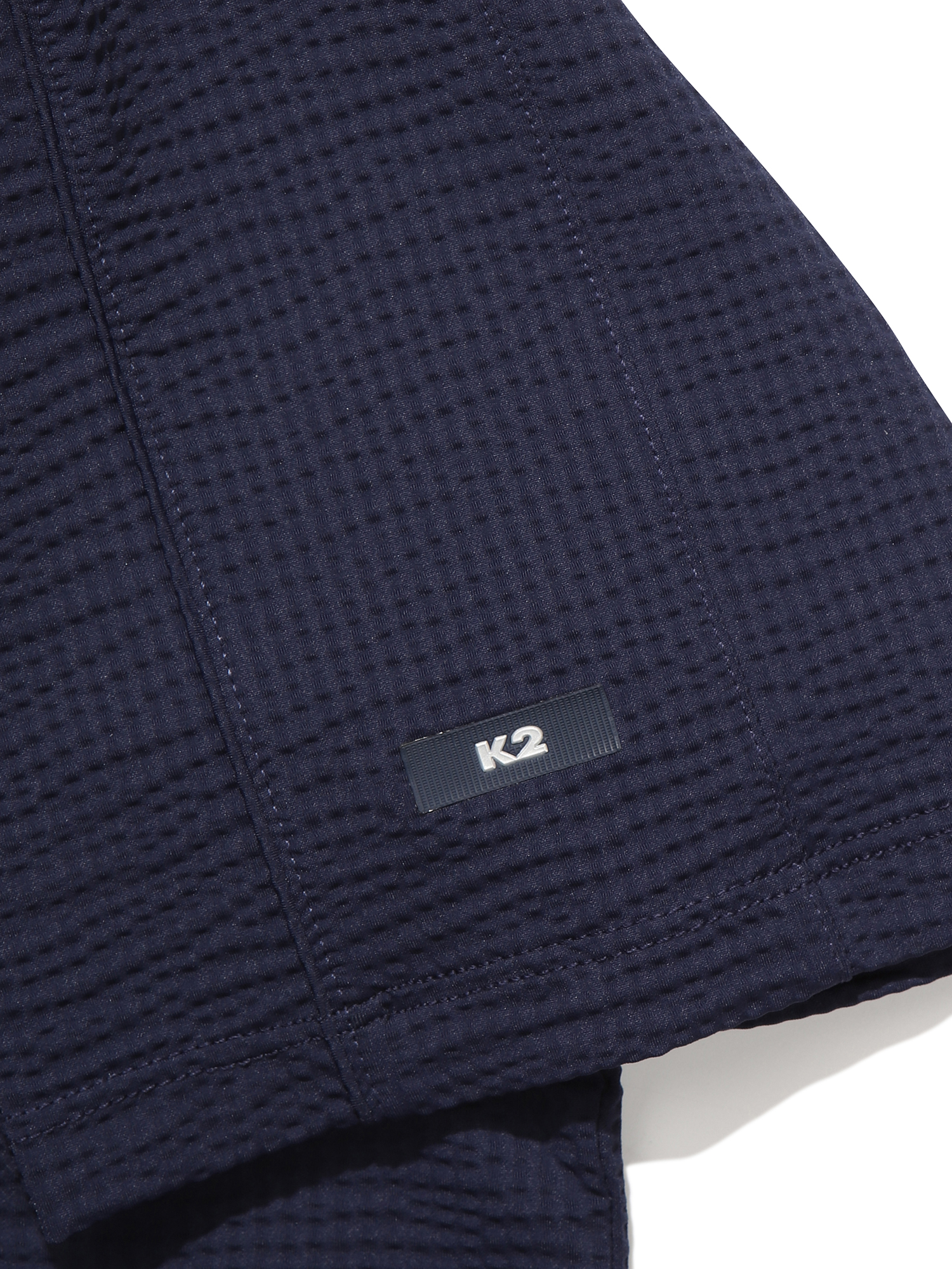 [본사직영] K2 여성 시원서커 ICE WAFFLE 반팔 라운드 W ICE NAVY KWM25254I2 - 상세 이미지 3