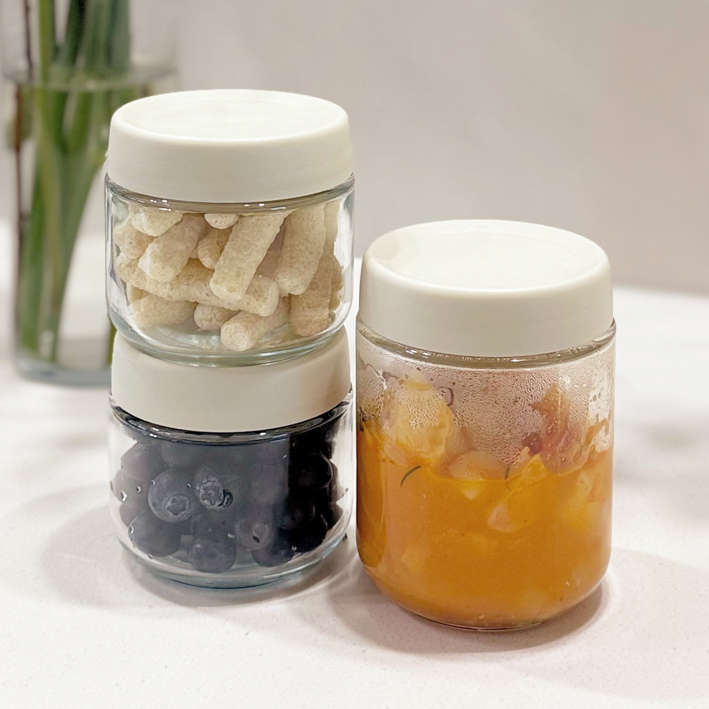 1+1 아카시아봉봉 이유식 큐브보관 밀폐 유리용기 과일청 유리병 300ml 500ml - 상세 이미지 5