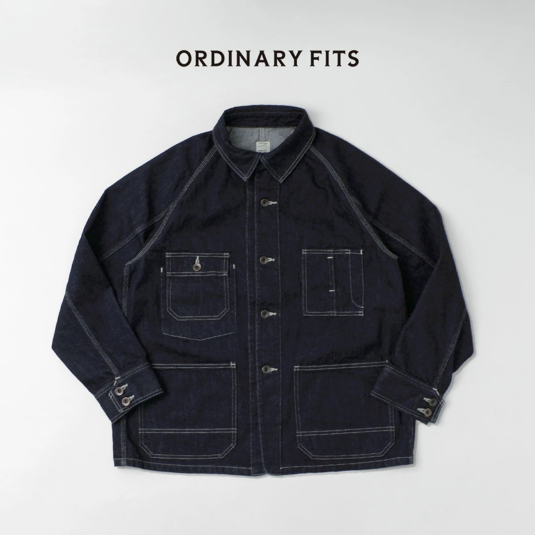 오디너리핏츠 ordinary fits 데님 커버올 자켓 청자켓 원워시 - 메인 이미지