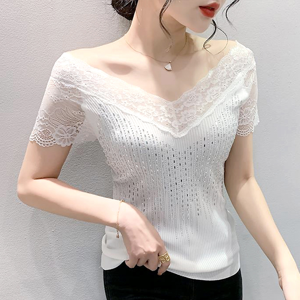 모네르 여름 라인댄스 상의 투웨이레이스 라인 줌바 댄스복 상품 이미지