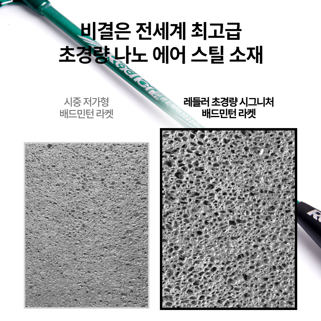 [입문자용]배드민턴라켓 초등 어린이 카본 채 세트 - 상세 이미지 4