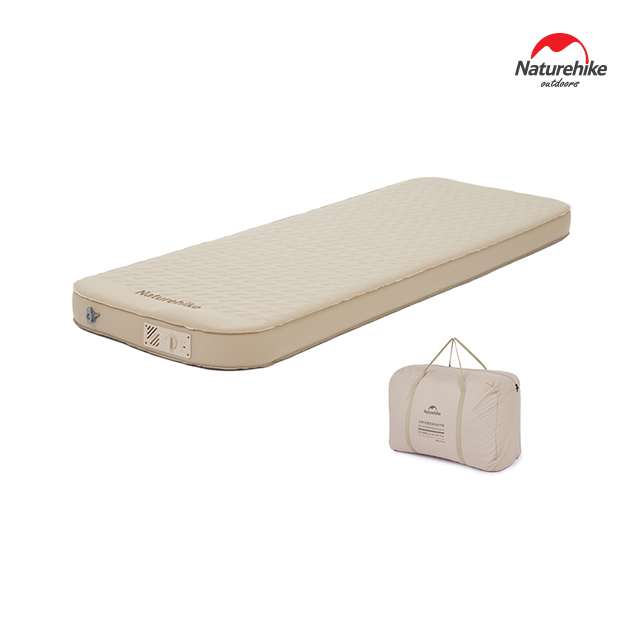 네이처하이크 C12 자충매트 (펌프 내장형) 싱글, 12cm, 베이지
