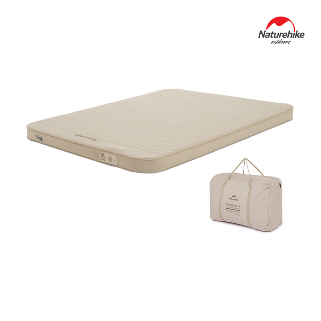 네이처하이크 C12 자충매트 (펌프 내장형) 더블, 12cm, 베이지