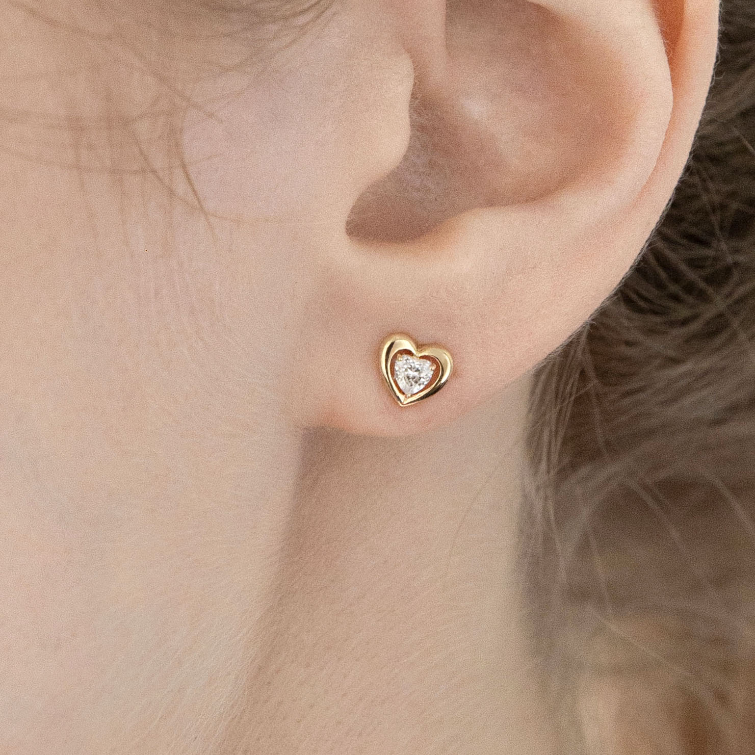 [슈퍼특가] 14k 듀이 하트 귀걸이