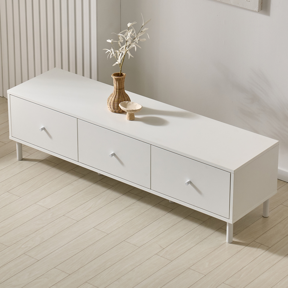 SK1175 tv다이 3칸 서랍 수납거실장 화이트 1500 HI