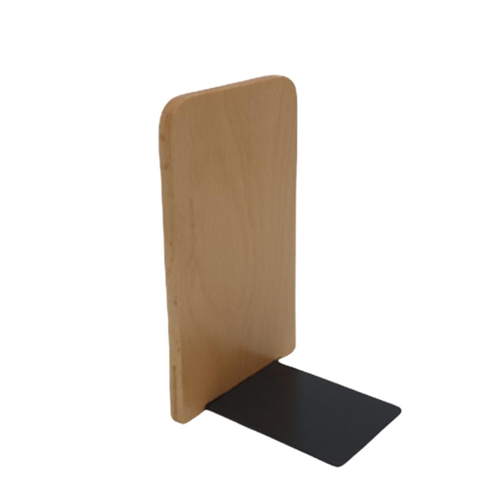 원목 책지지대 북엔드 철판바닥 미끄럼방지 스퀘어 7x5cm 철판, 비치우드