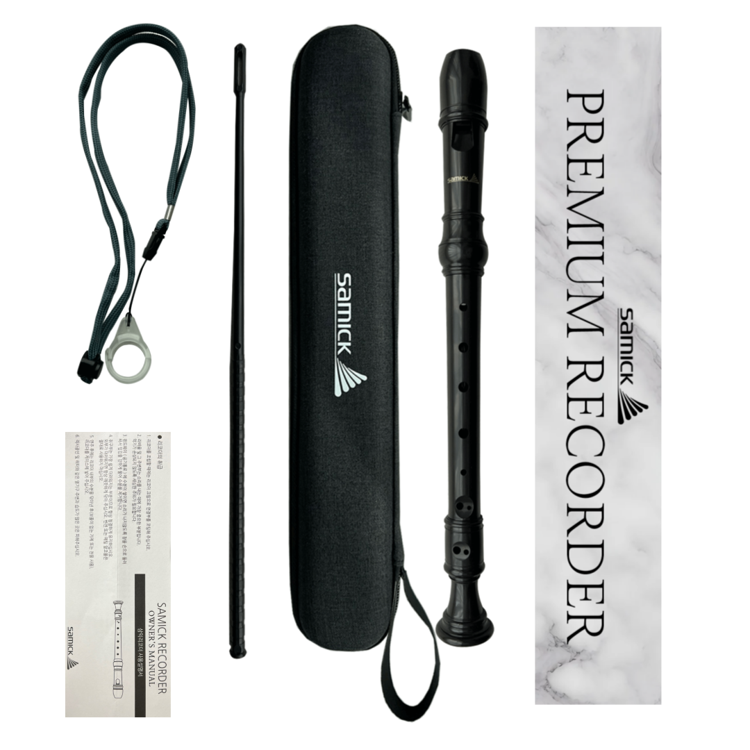 삼익악기 독일식 저먼식 소프라노 리코더 SRG-H-DB 다크브라운 에바케이스 세트 제품 이미지