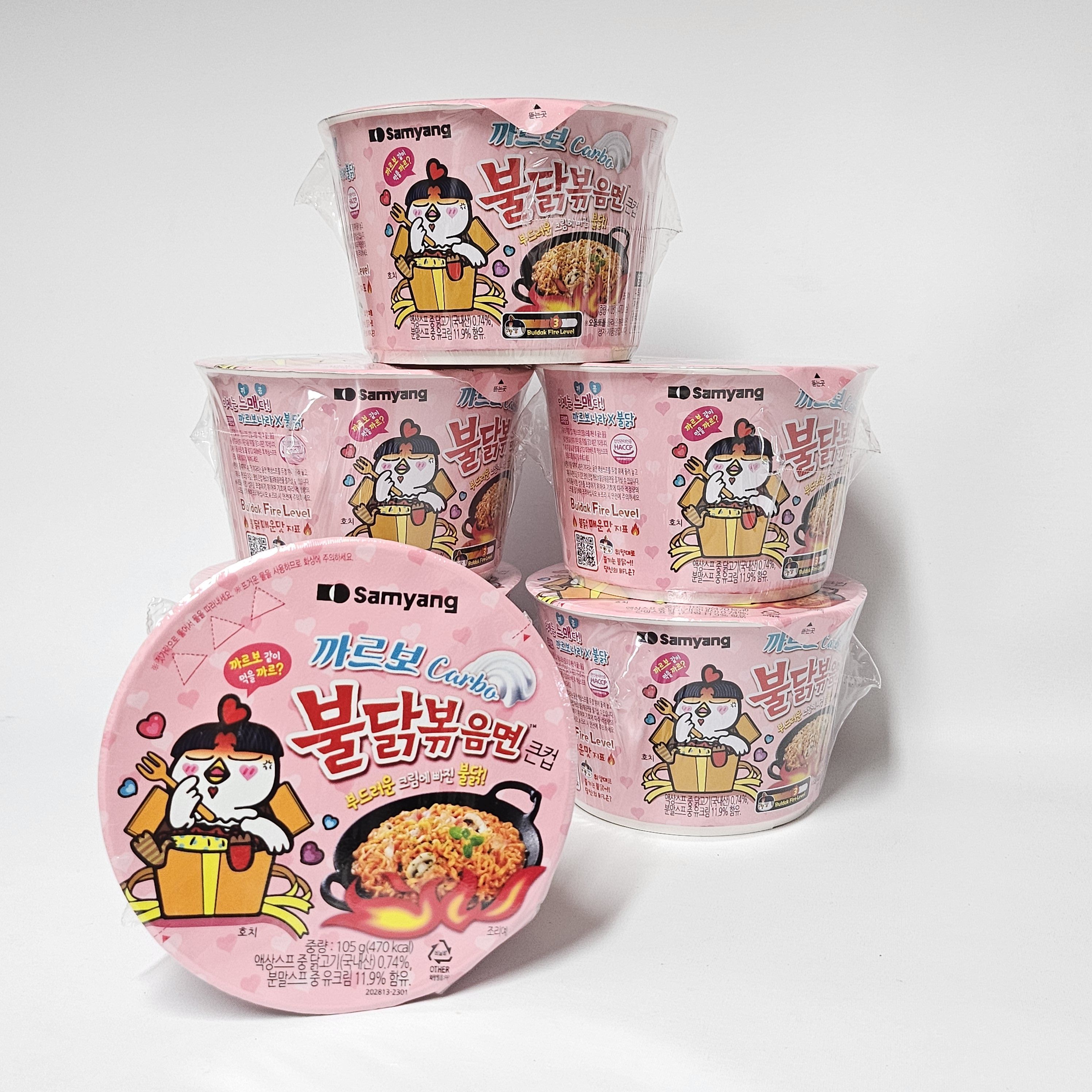 까르보 불닭볶음면 큰사발 105g 6개 로제 치즈 라면 - 상품 이미지