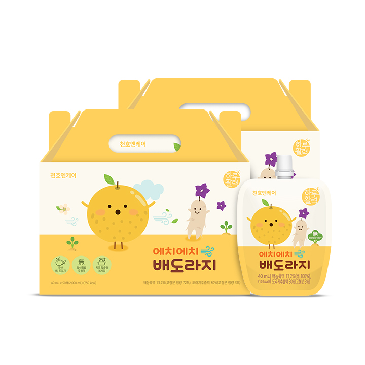 천호엔케어 어린이 국산 배 약도라지 에치에치 도라지배즙 40ml X 30개입 2박스 - 상세 이미지 2