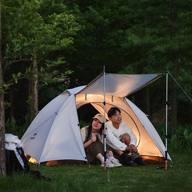 네이처하이크 클라우드 돔2 메쉬 쉘터 초경량 미니멀 백패킹 텐트 브라운