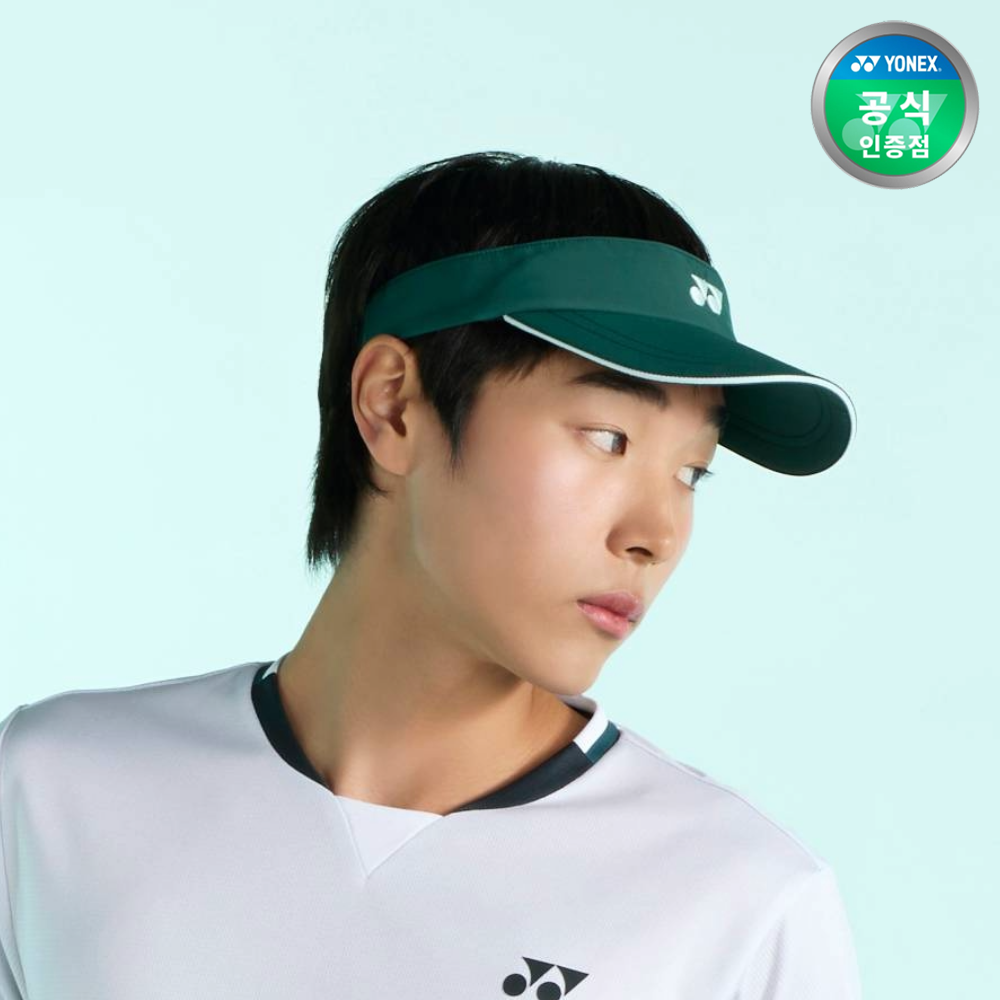 요넥스 255CC003U 테니스 썬바이저 썬캡 남녀공용 화이트 민트 그린 - 상세 이미지 2