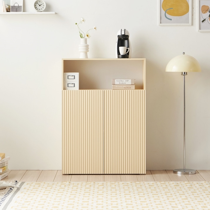 치즈퐁 맘마존수납장 아기방 공간분리 베란다 틈새 다용도실 안방 수납장 800x300x1100mm, 3단, 버터옐로우