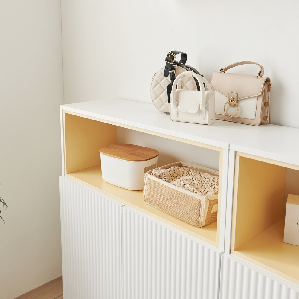 치즈퐁 맘마존수납장 아기방 공간분리 베란다 틈새 다용도실 안방 수납장 800x300x1100mm, 3단, 화이트