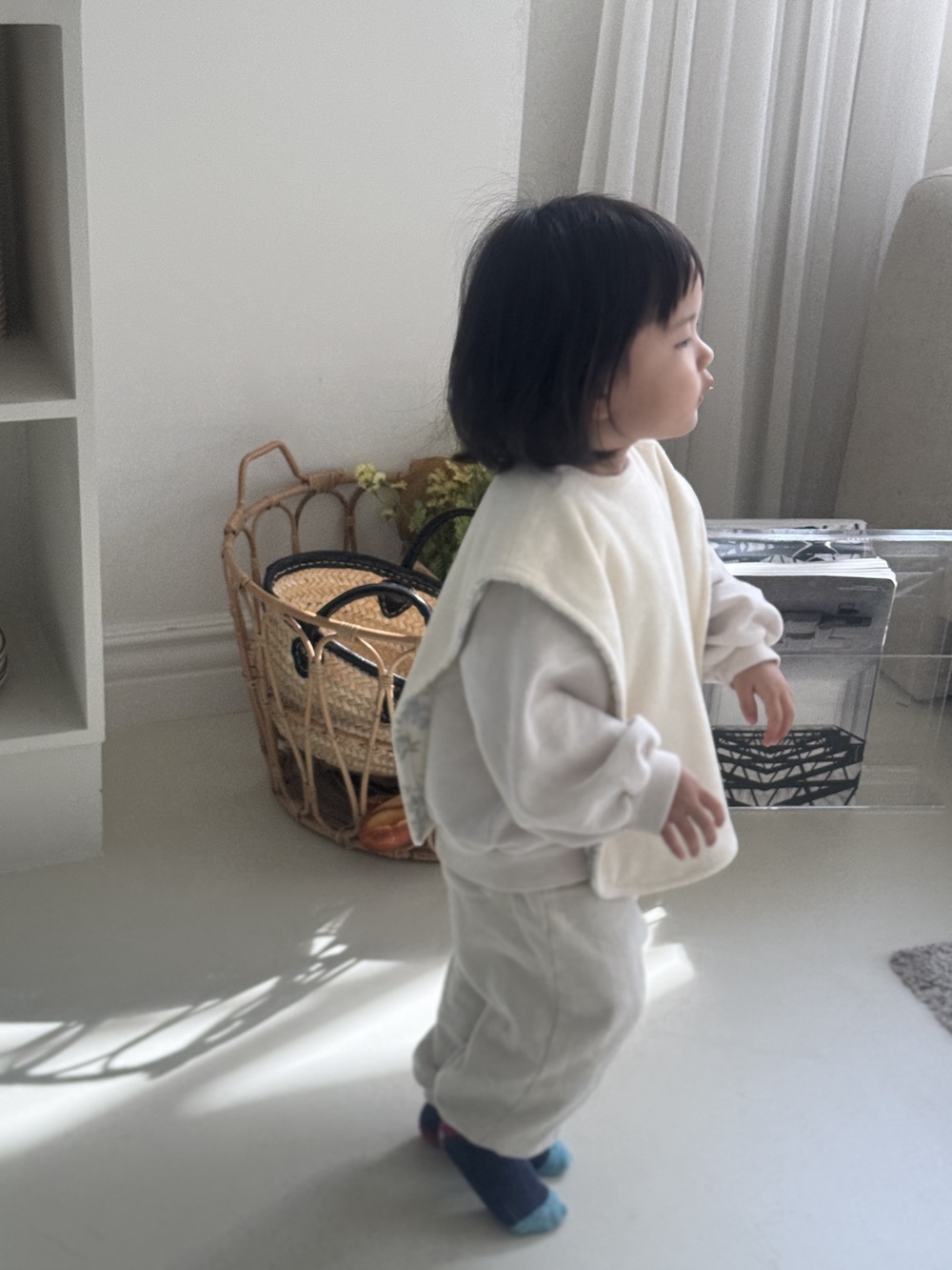 테리 아기 수건 워시빕 유아 세안 타올 자기주도 세수 양면 수건