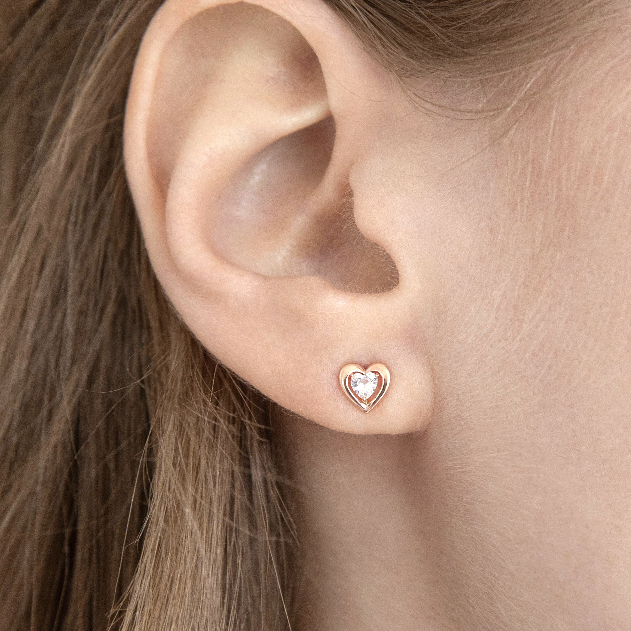 [슈퍼특가] 14k 듀이 하트 귀걸이