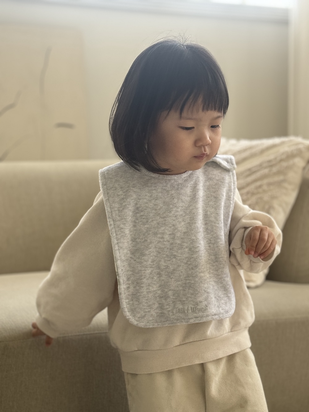 도톰한 테리 아기턱받이 워시빕 유아 침받이 2가지 스타일의 양면 빅빕