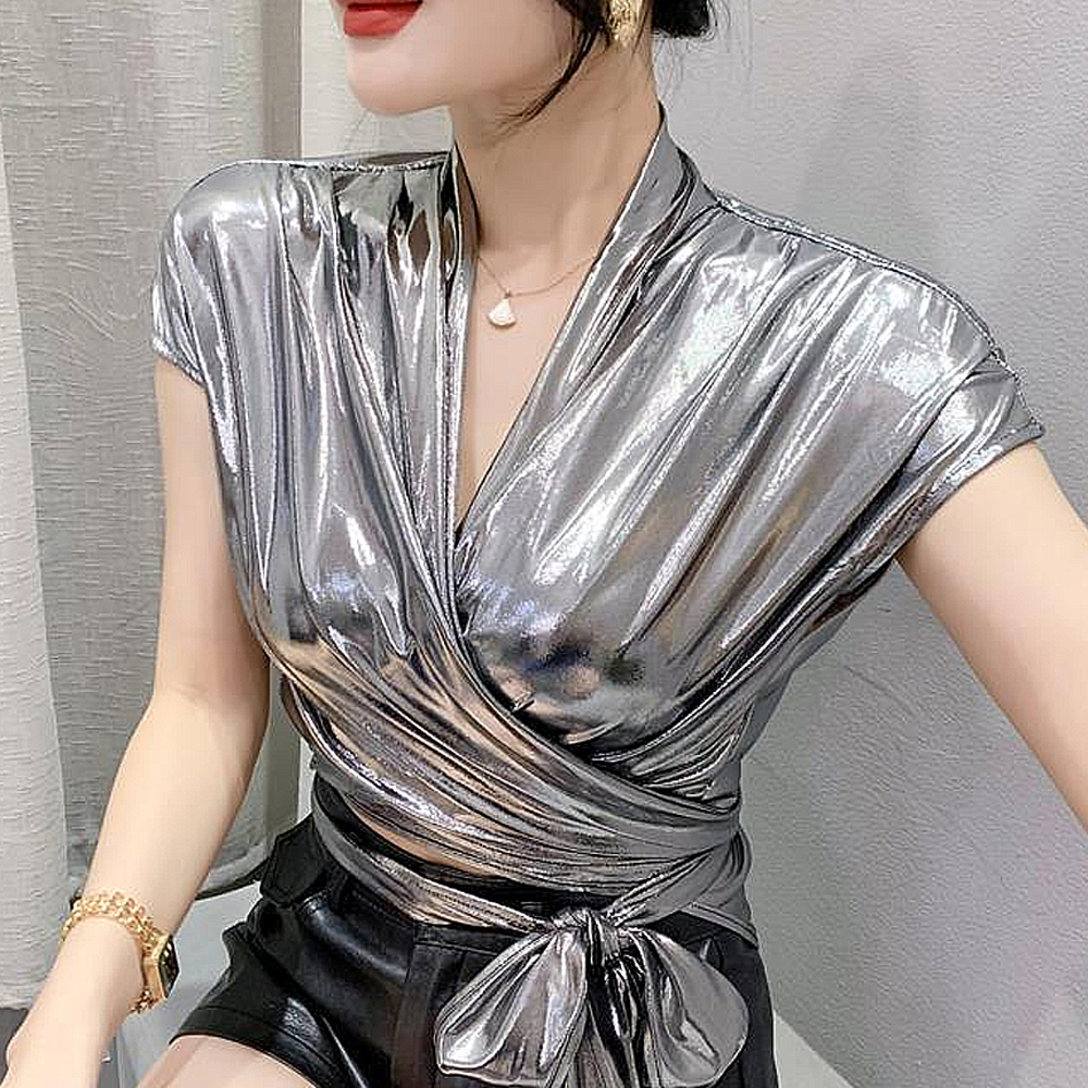모네르 라인댄스 상의 크로스스트랩 라인 라틴 댄스복 옷 - 상품 이미지