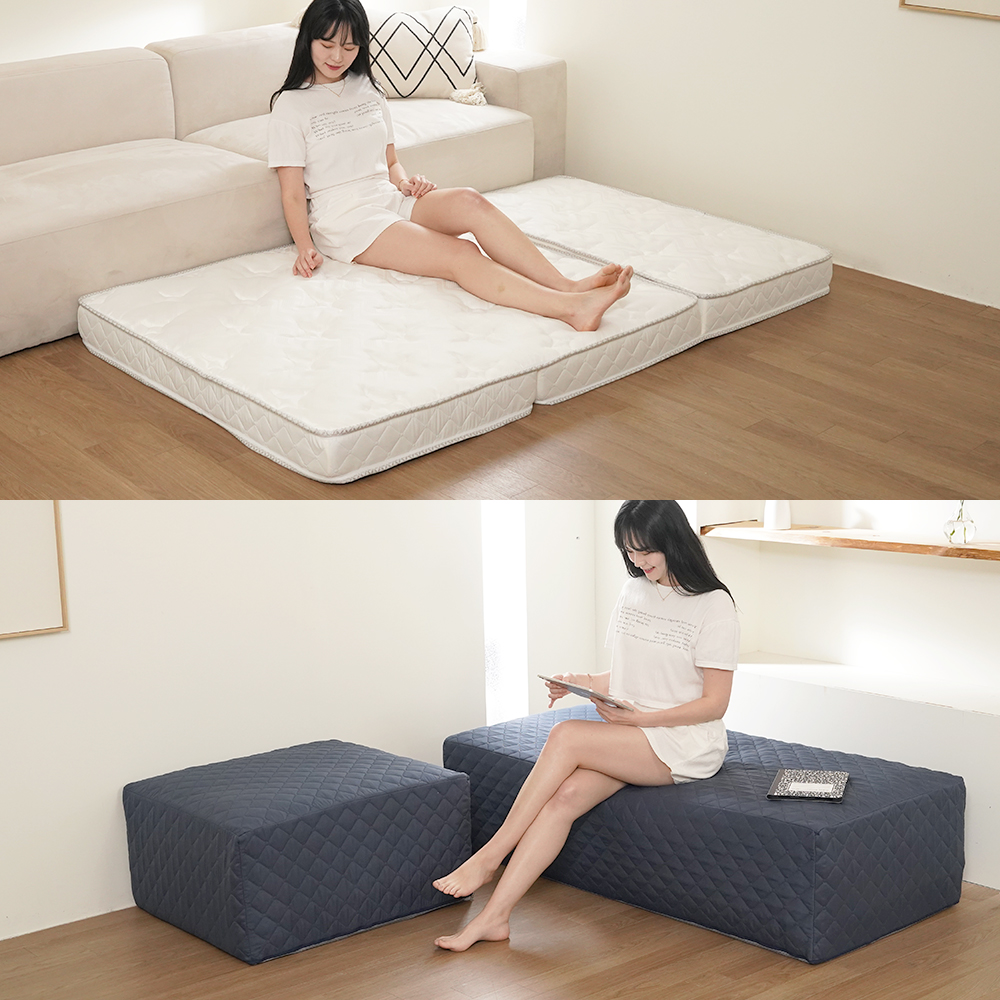 3단 접이식 매트리스 침대 원룸 토퍼 바닥 매트리스 멀티싱글 13㎝