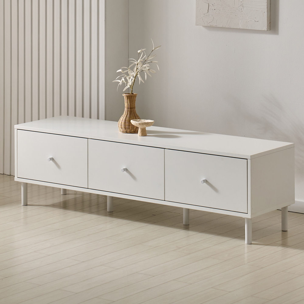 SK1175 tv다이 3칸 서랍 수납거실장 화이트 1500 HI