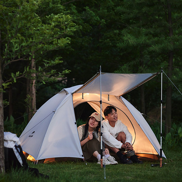 네이처하이크 클라우드 돔2 메쉬 쉘터 초경량 미니멀 백패킹 텐트 브라운