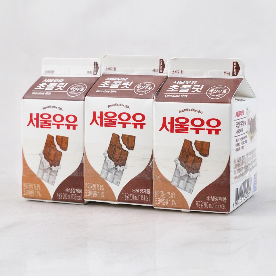 메가마트 서울우유 초콜릿 우유 200mlx3 - 상세 이미지 2