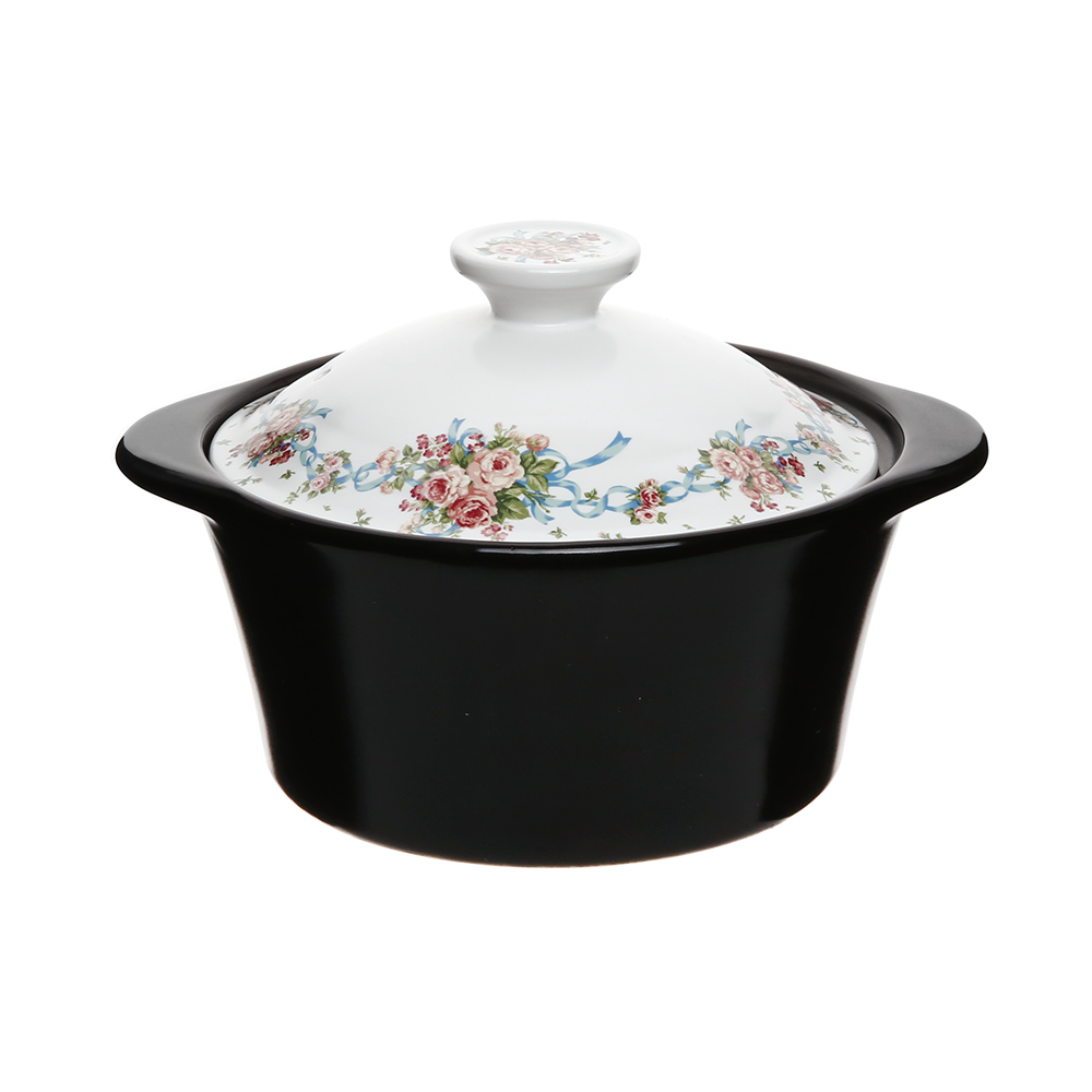 내열뚝배기 잉글랜드 로즈 플라워 18.5cm