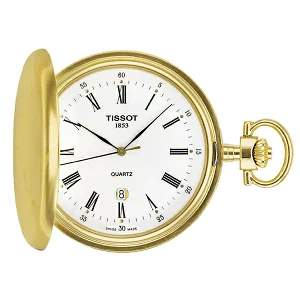 티소 TISSOT 회중 시계 사보넷 쿼츠 화이트 문자판 체인 첨부 T83455313 - 상품 이미지